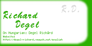 richard degel business card
